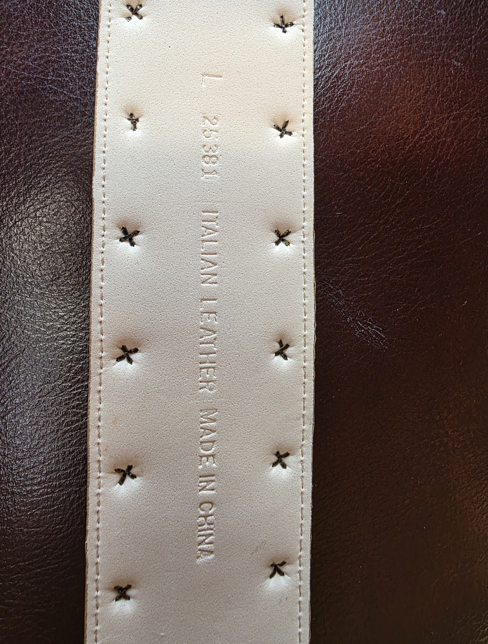 Another Line Sputhwestern Cream Leather Belt with Decorative Floral Buckle Large - Picture 4 of 10
